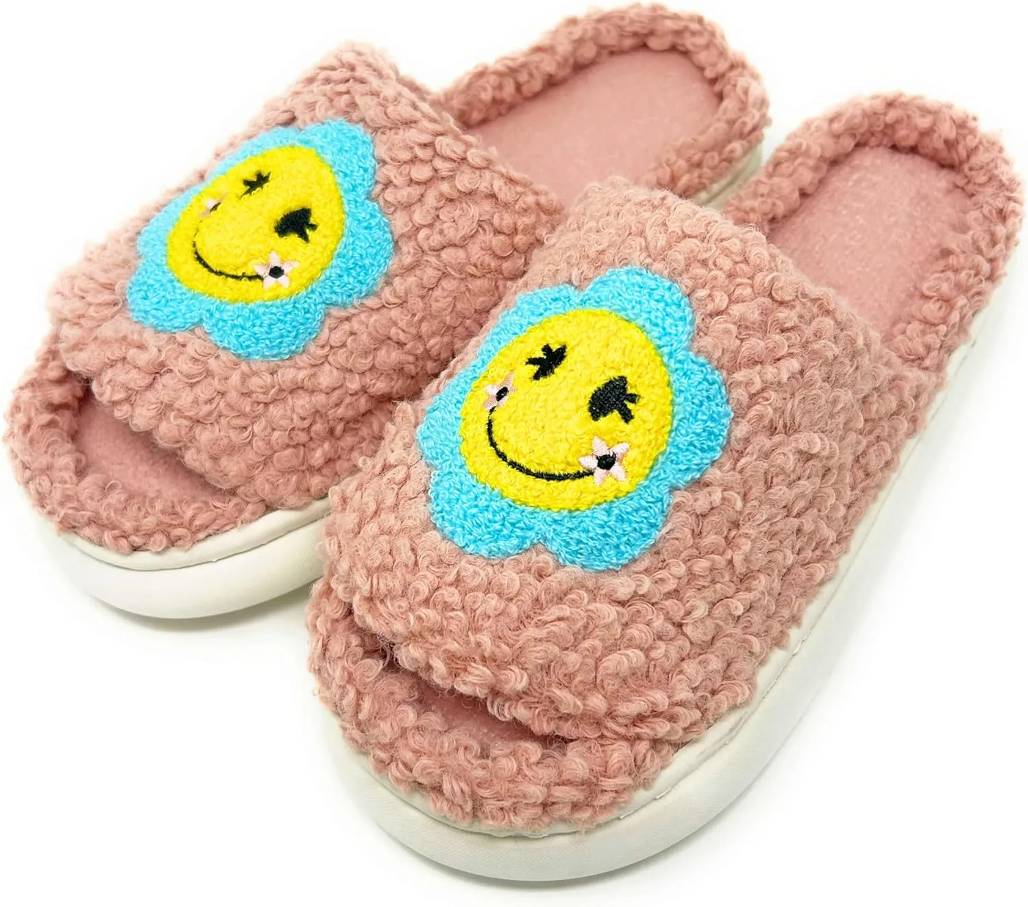 ooohyeah Women’s Fuzzy Funny Animal Slides, Cute Non-Slip House Slippers for Women