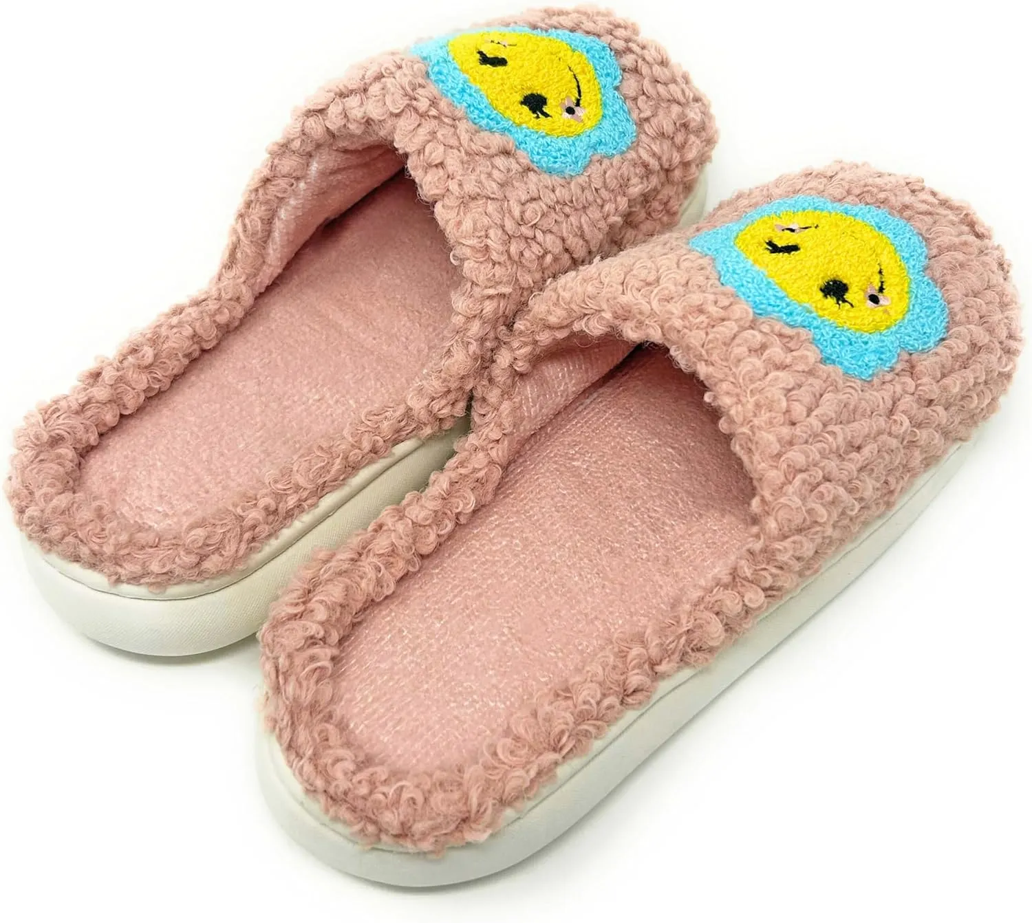ooohyeah Women’s Fuzzy Funny Animal Slides, Cute Non-Slip House Slippers for Women