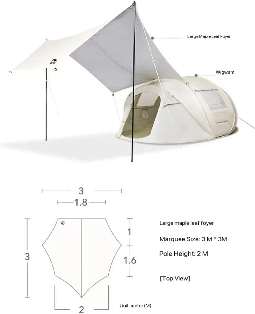Open in 1 Second, Fully Automatic, No-Build Tent, Outdoor Camping, Sunshade and Rainproof Tent for 3-4 People (Green 280 * 120 * 200cm)