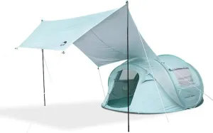 Open in 1 Second, Fully Automatic, No-Build Tent, Outdoor Camping, Sunshade and Rainproof Tent for 3-4 People (Green 280 * 120 * 200cm)