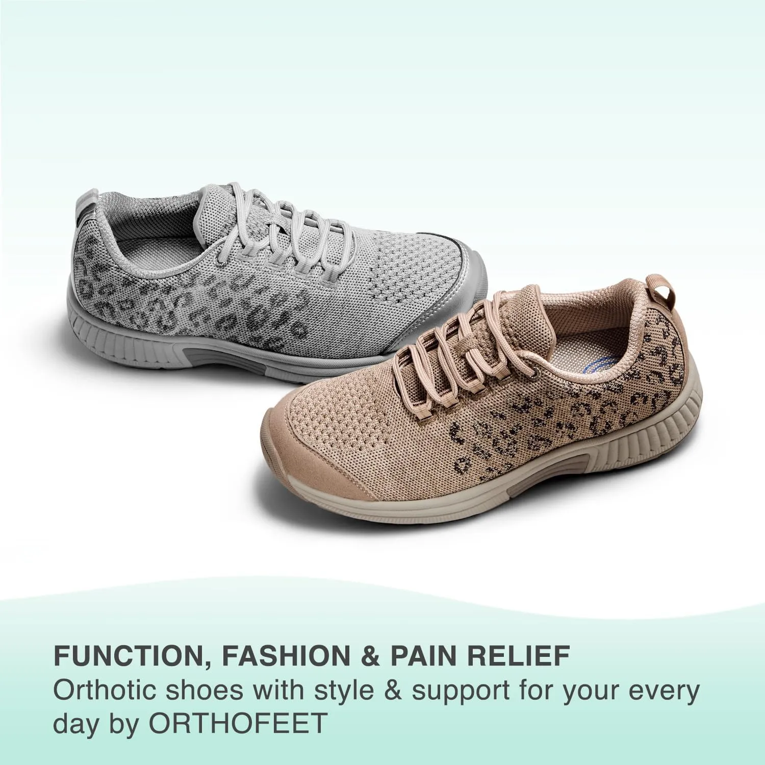 Orthofeet Women's Orthopedic Knit Coral Sneakers