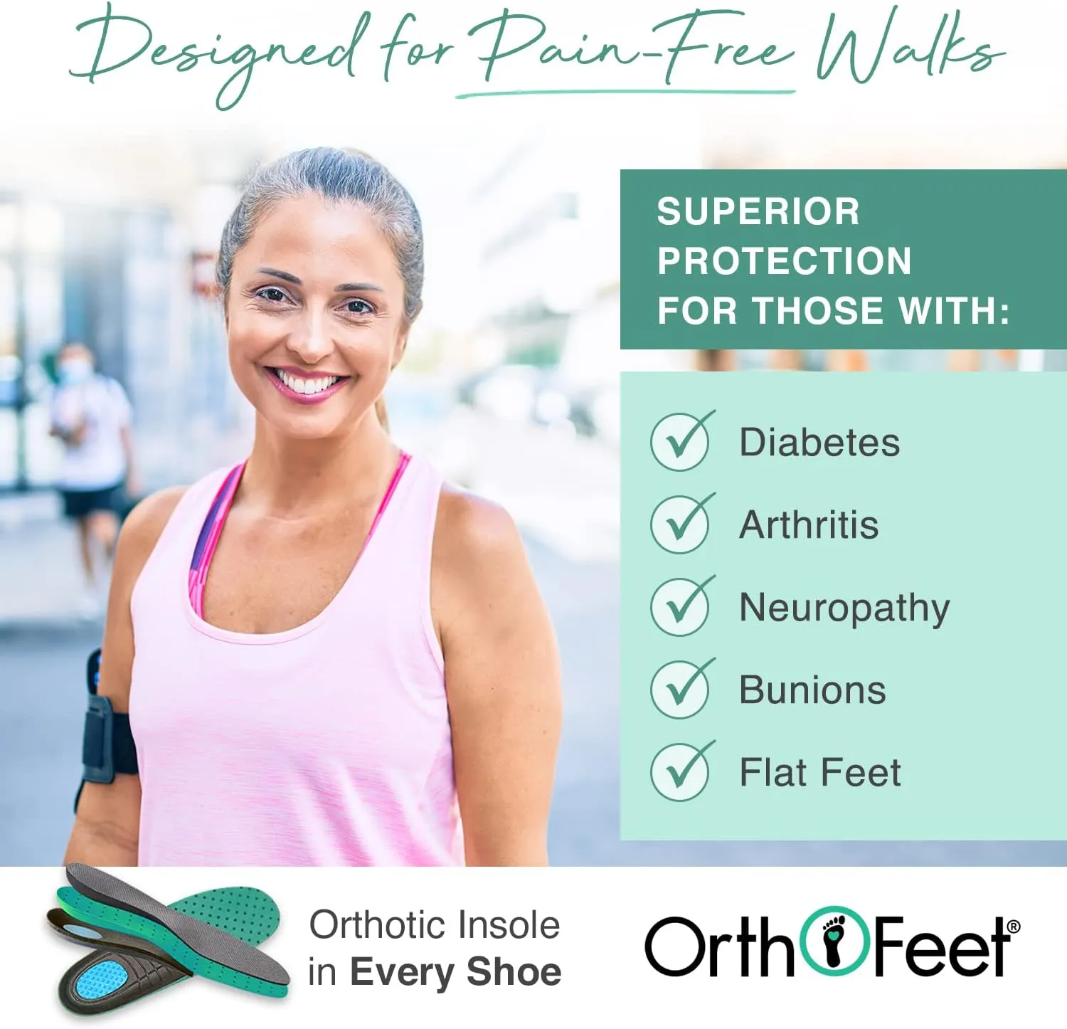 Orthofeet Women's Orthopedic Knit Francis No-Tie Sneakers