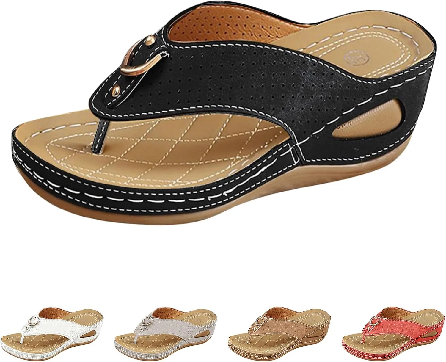 Orthopedic Sandals for Women Arch Support Recovery Flip Flops Comfortable Yoga Mat Outdoor Walking Beach Thong Sandals Soft Cushion Flip Flops Slip On Indoor Outdoor