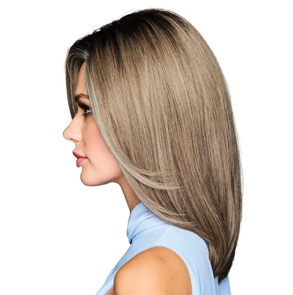OWN THE ROOM Long Layered Mid-Length Wig, Easy to Care For Designer Series by Hairuwear, Average Cap Size, GF19-23SS Biscuit