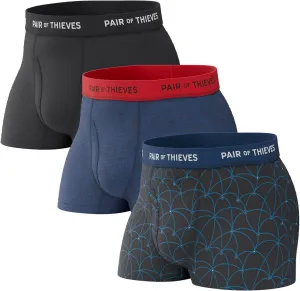 Pair of Thieves 2 & 3 Pack Super Fit Men’s Trunks Underwear, AMZ Exclusive