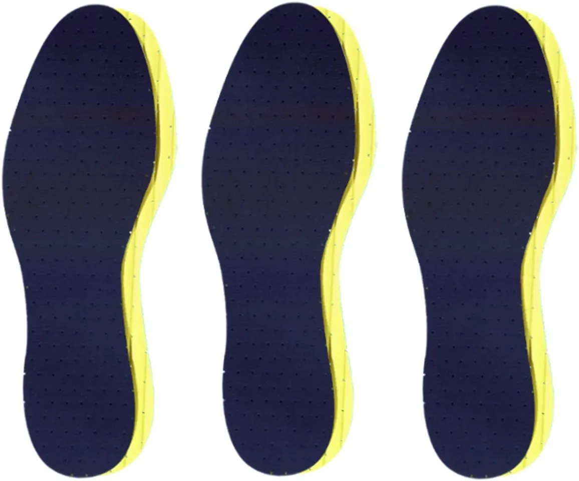 Pedag Soft | Fabric Covered Latex Foam Insoles | Lemon Scented | Women US 10 /Men 7/EU 40 | 3 Pair