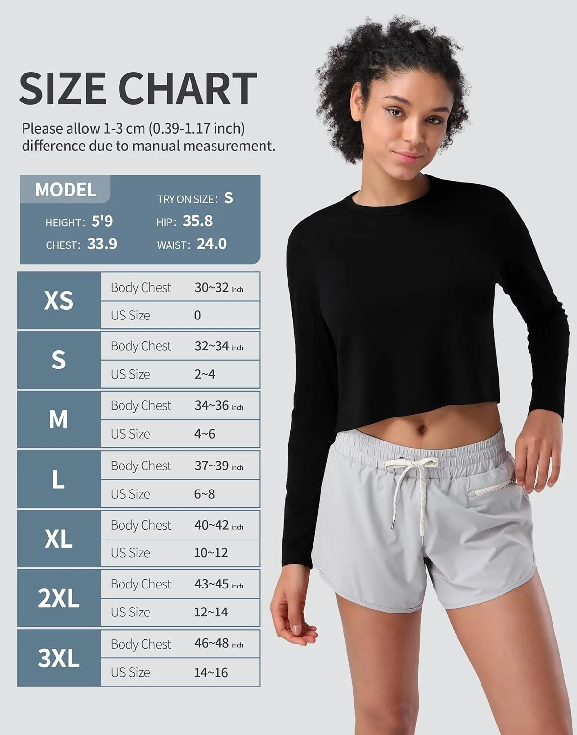 Pioneer Camp Long Sleeve Crop Tops for Women Cropped Workout Bamboo Viscose Shirts Loose Athletic Gym Yoga Running T-Shirts