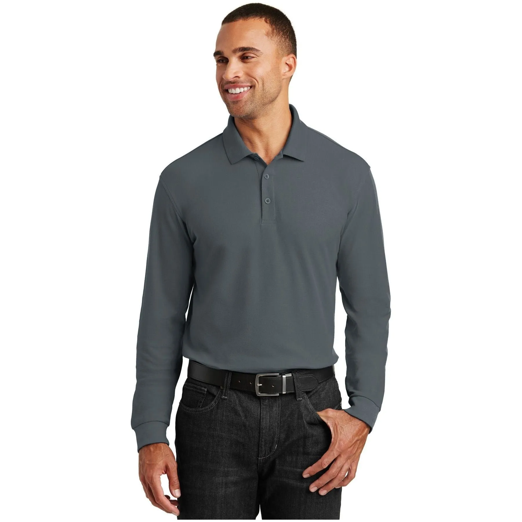 Port Authority ®  Long Sleeve Core Classic Pique Polo. K100LS - Port Authority K100LS