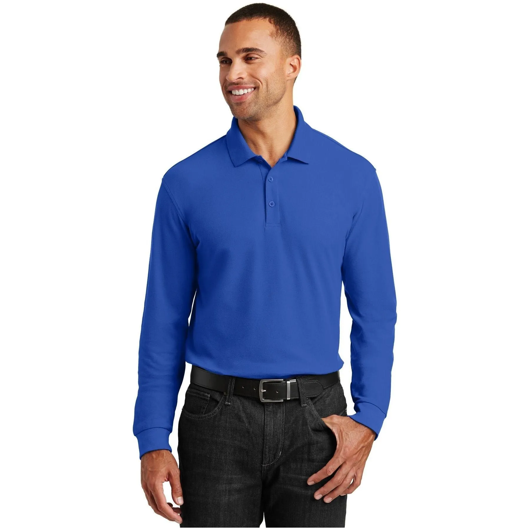 Port Authority ®  Long Sleeve Core Classic Pique Polo. K100LS - Port Authority K100LS