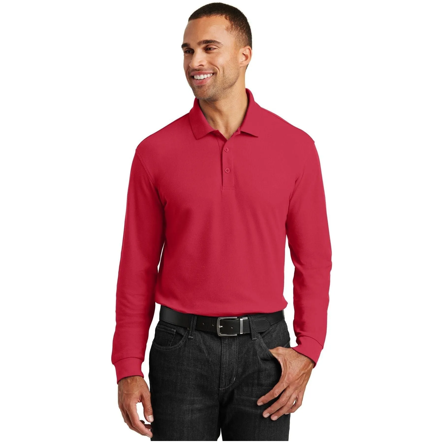 Port Authority ®  Long Sleeve Core Classic Pique Polo. K100LS - Port Authority K100LS