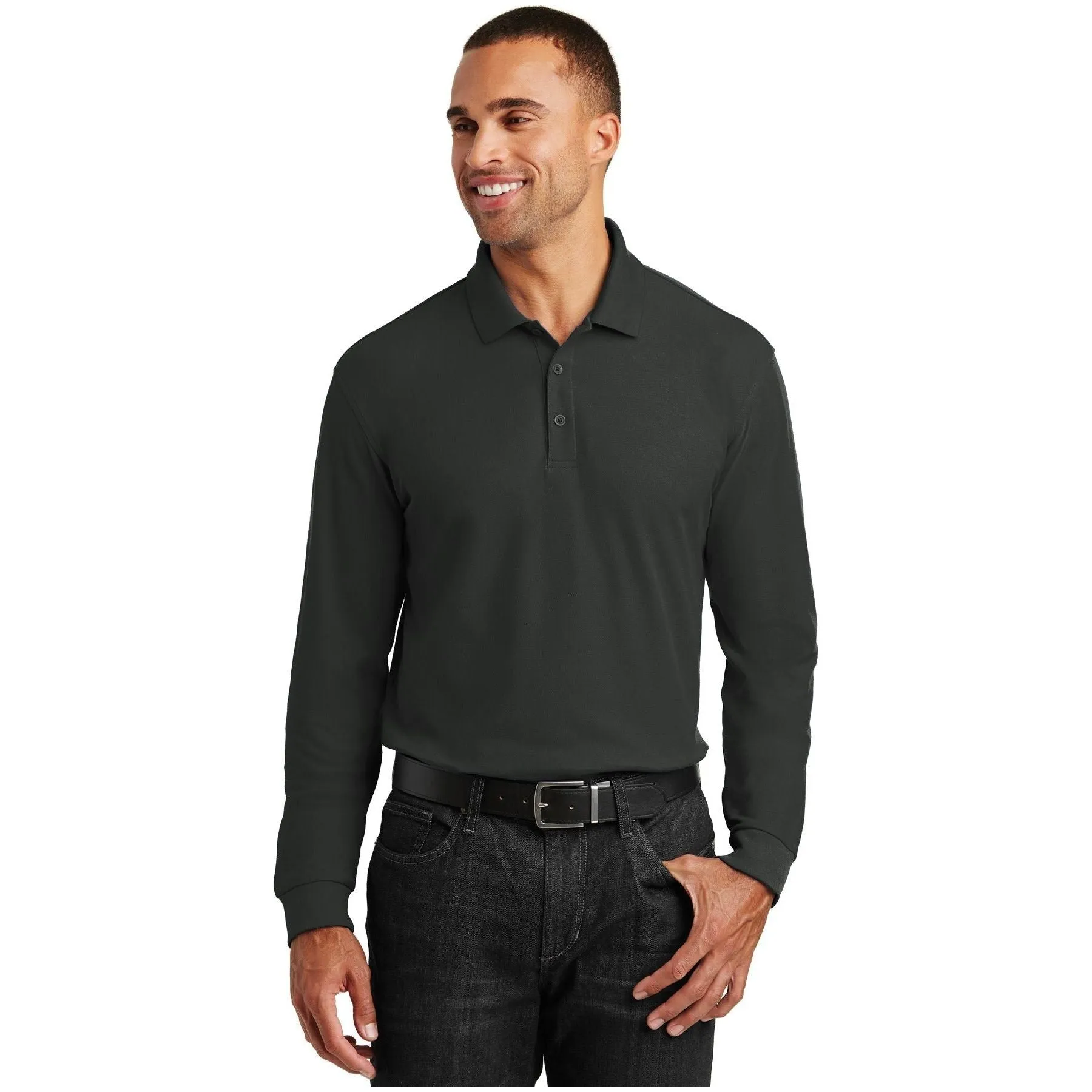 Port Authority ®  Long Sleeve Core Classic Pique Polo. K100LS - Port Authority K100LS