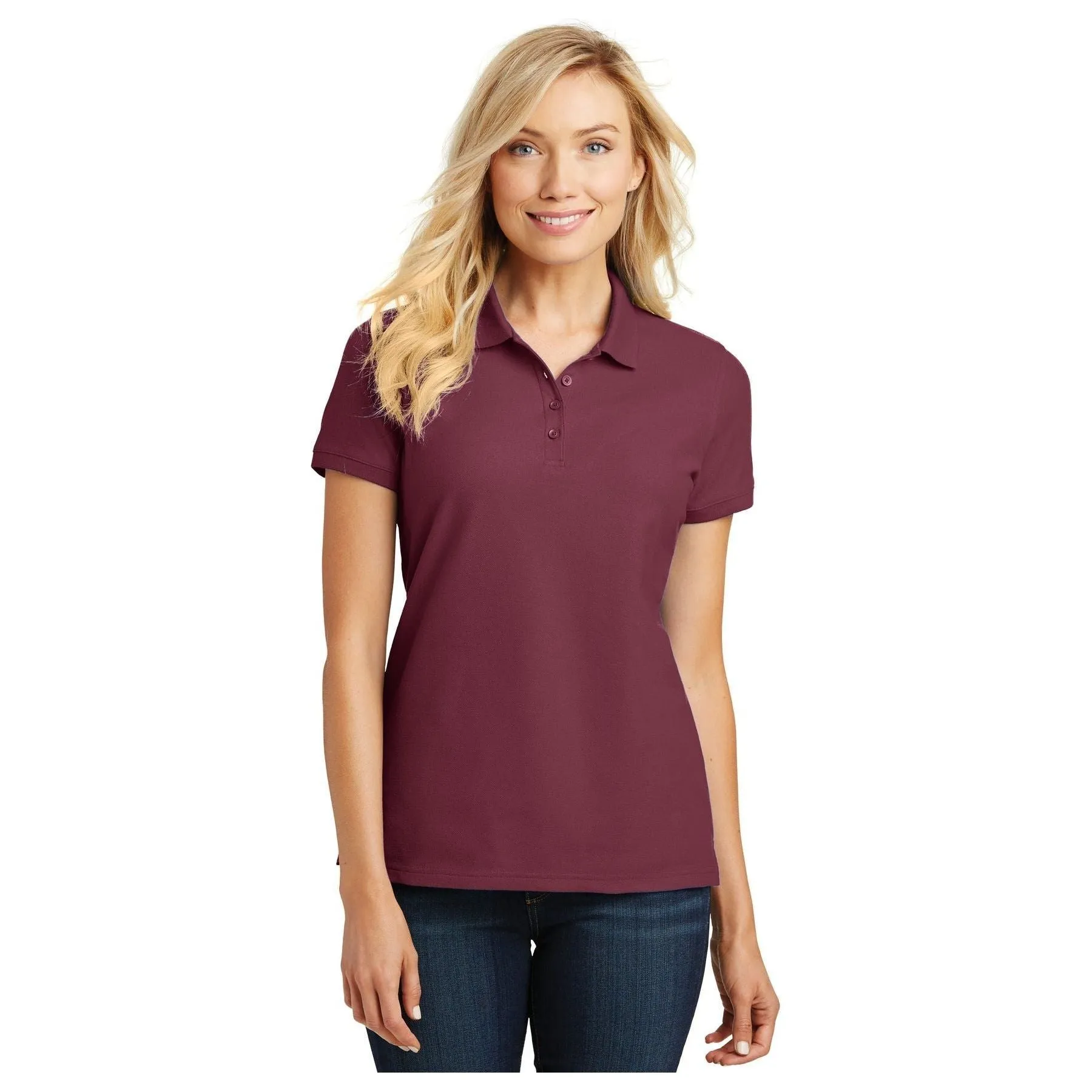 Port Authority ®  Women's Core Classic Pique Polo. L100 - Bright Kelly Green - Port Authority L100
