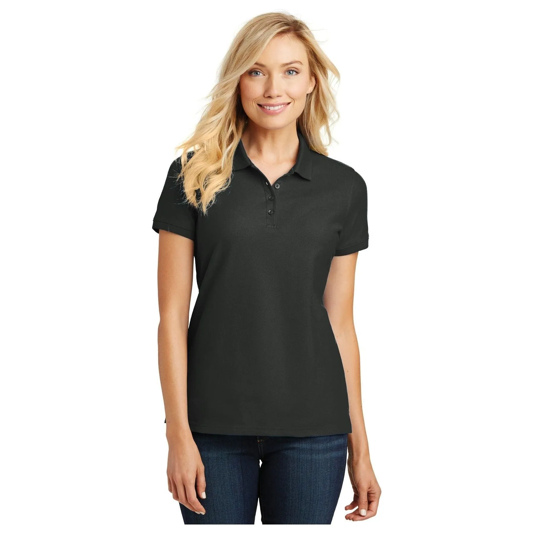 Port Authority ®  Women's Core Classic Pique Polo. L100 - Bright Kelly Green - Port Authority L100