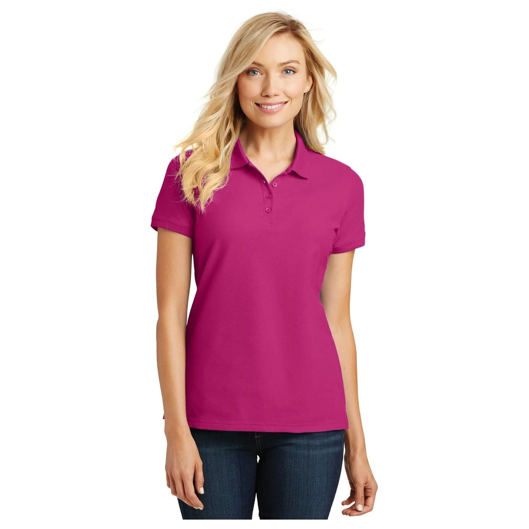 Port Authority ®  Women's Core Classic Pique Polo. L100 - Bright Kelly Green - Port Authority L100
