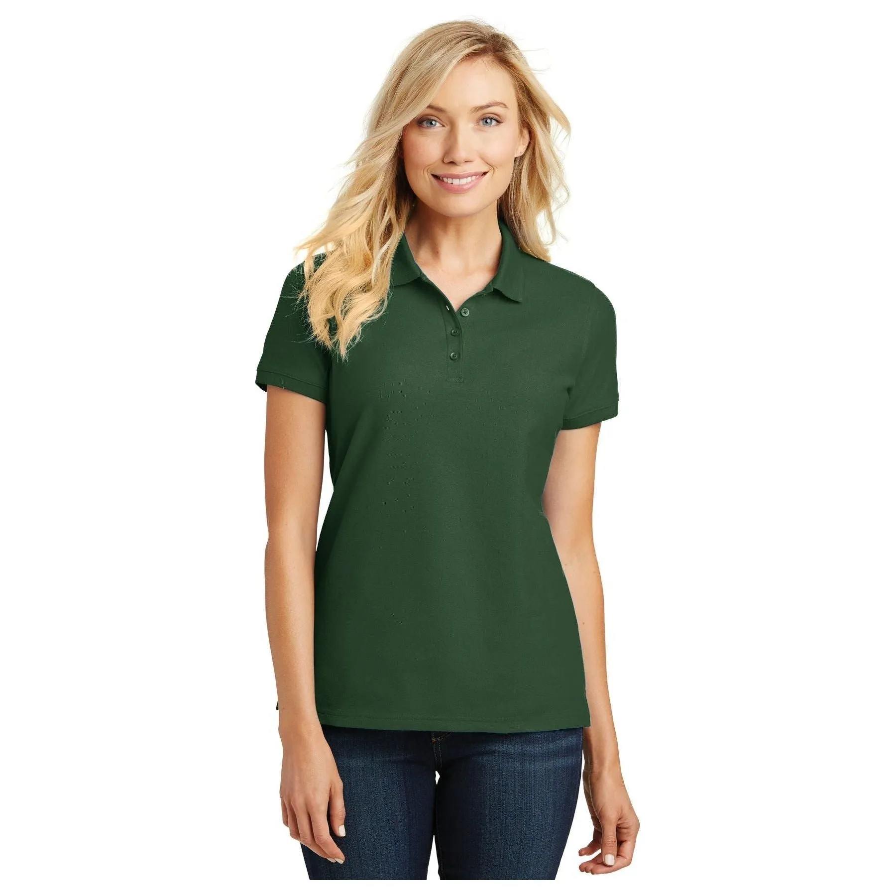 Port Authority ®  Women's Core Classic Pique Polo. L100 - Bright Kelly Green - Port Authority L100