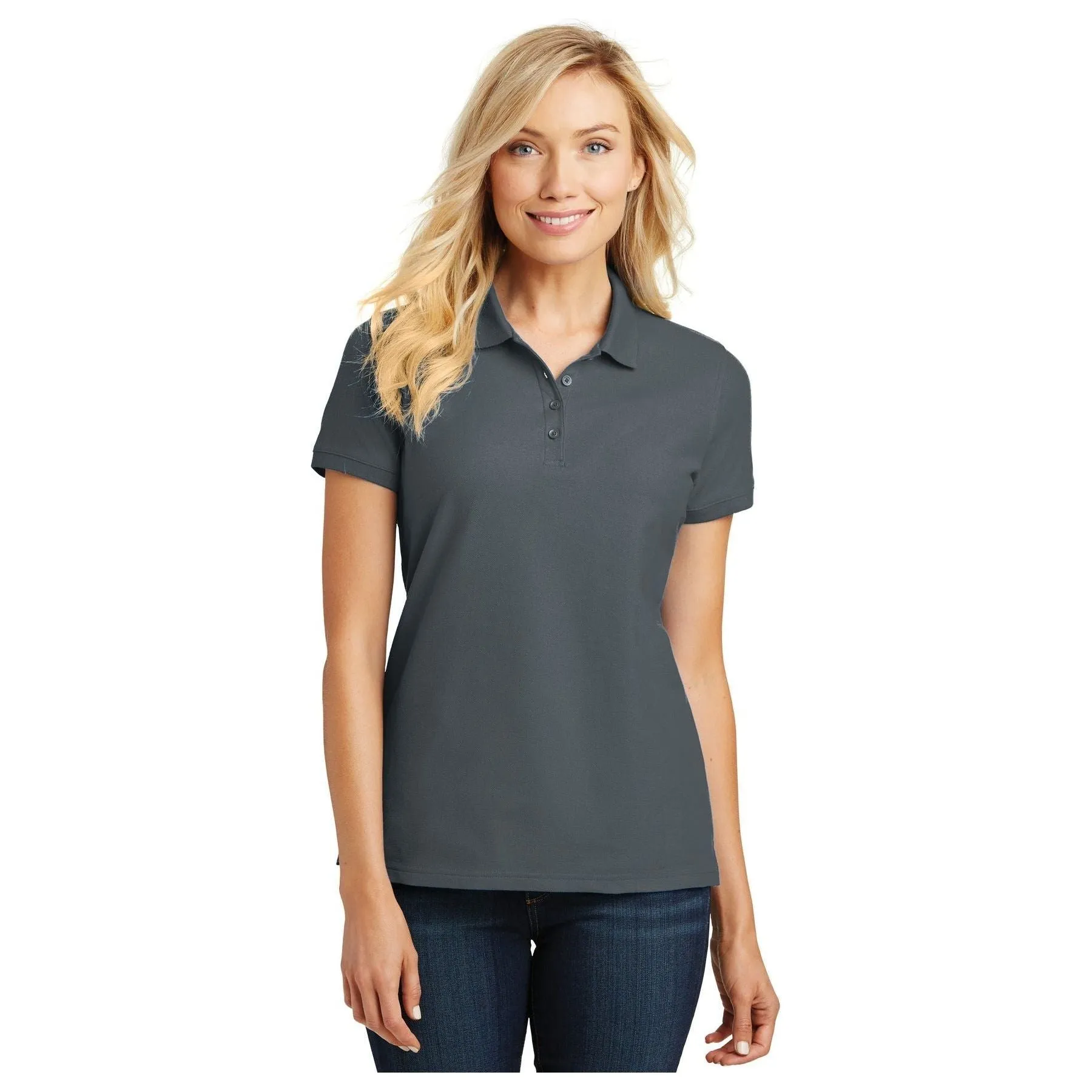 Port Authority ®  Women's Core Classic Pique Polo. L100 - Bright Kelly Green - Port Authority L100