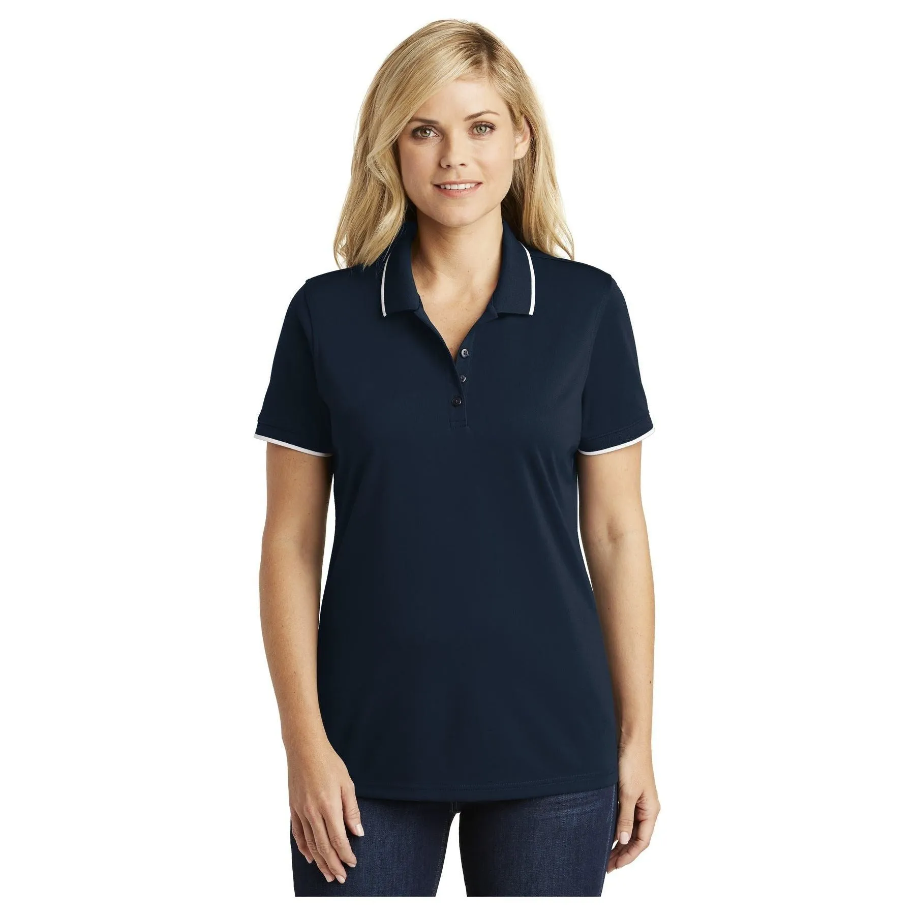 Port Authority ®  Women's Dry Zone ®  UV Micro-Mesh Tipped Polo. LK111 - Port Authority LK111