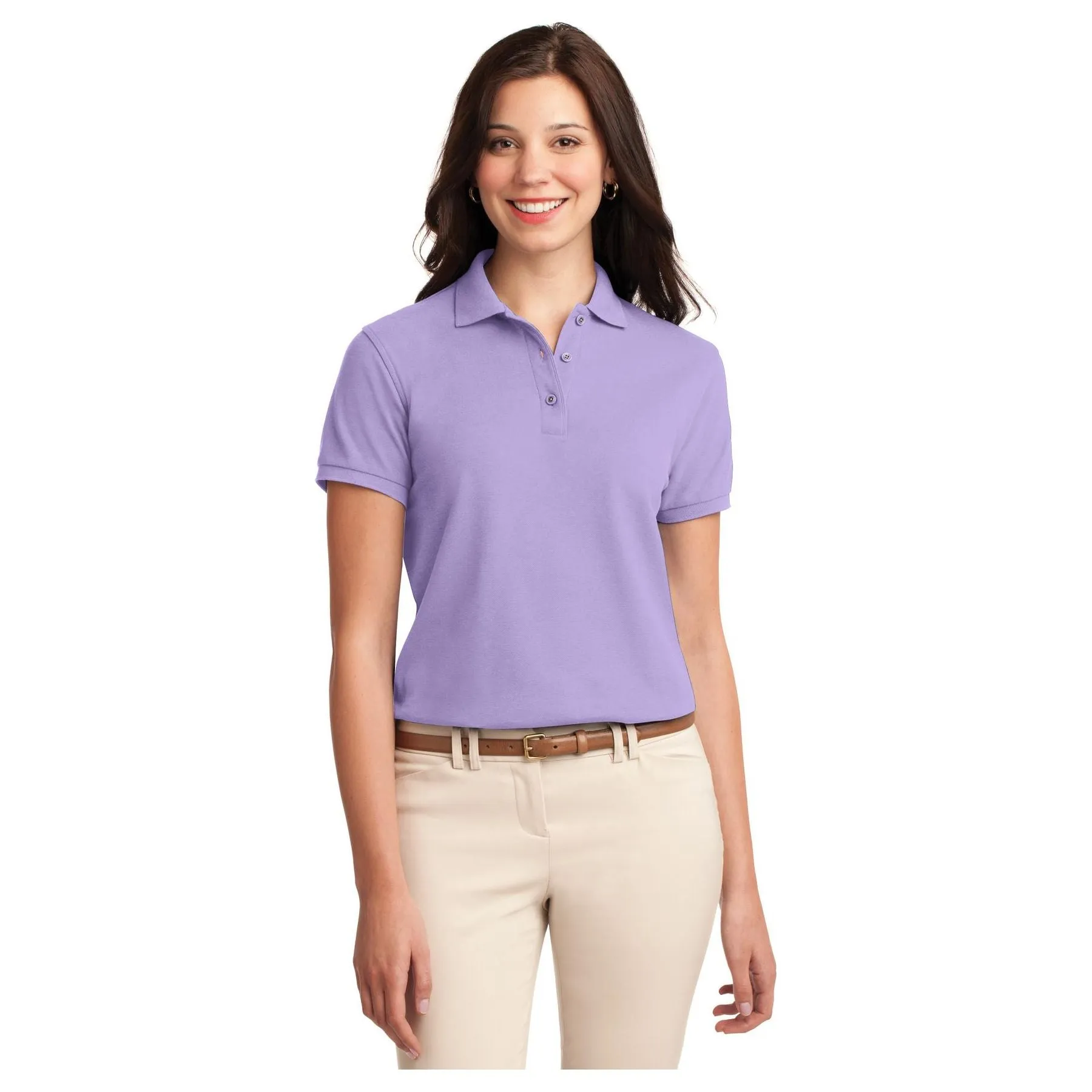 Port Authority ®  Women's Silk Touch™ Polo.  L500 - Bright Lavender - Port Authority L500