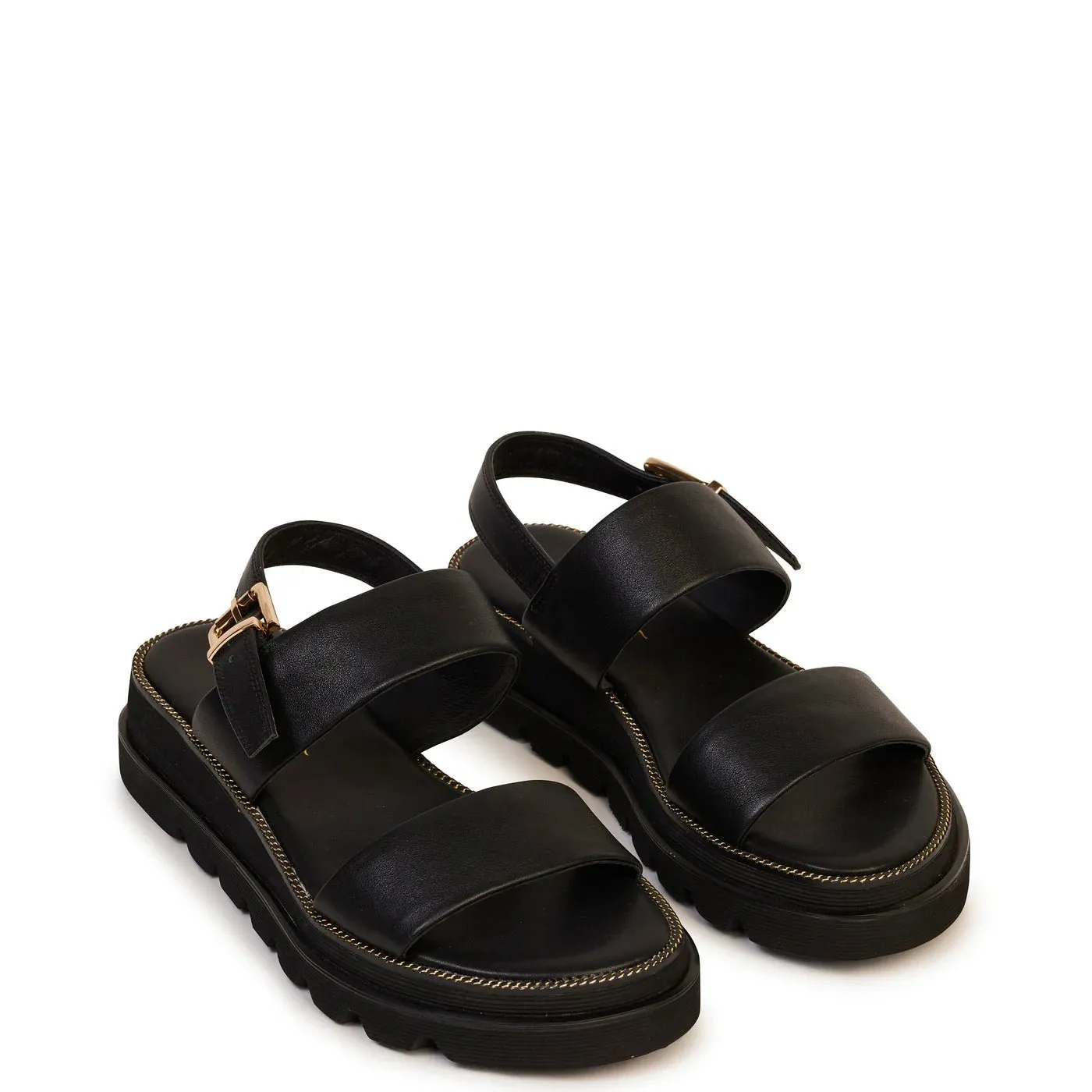 Portia Sandal | Black Calf