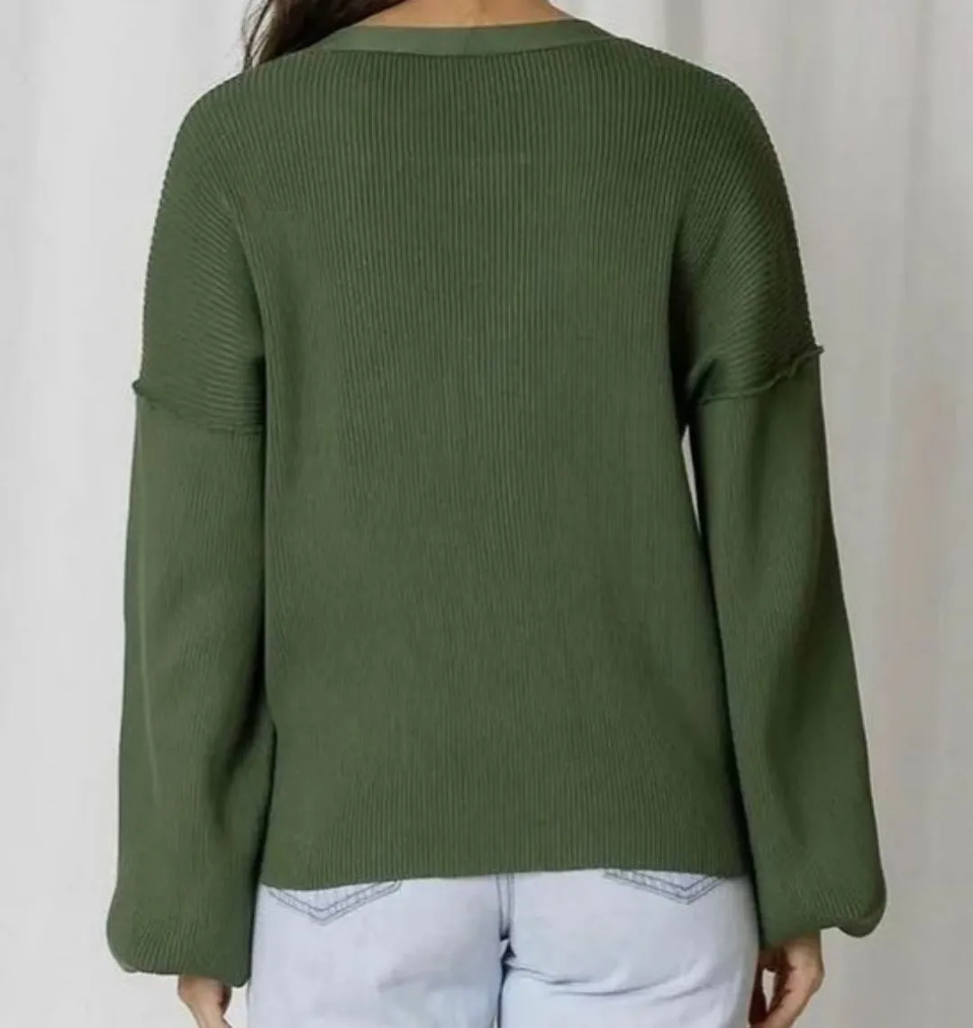 Priya Essential Ribbed Knit Cardi Minimalist Collective