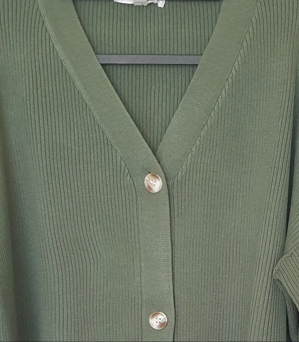 Priya Essential Ribbed Knit Cardi Minimalist Collective