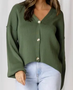 Priya Essential Ribbed Knit Cardi Minimalist Collective