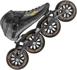 Professional Carbon Fiber Speed Skates Adult Men's and Women's Skates 4-Wheels Single-Row Speed Inline Skates Shoes Black Inline Skate Shoes