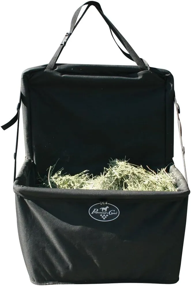 Professionals Choice 14X24X14 Equine Folding Combo Feeder Bag (Black)