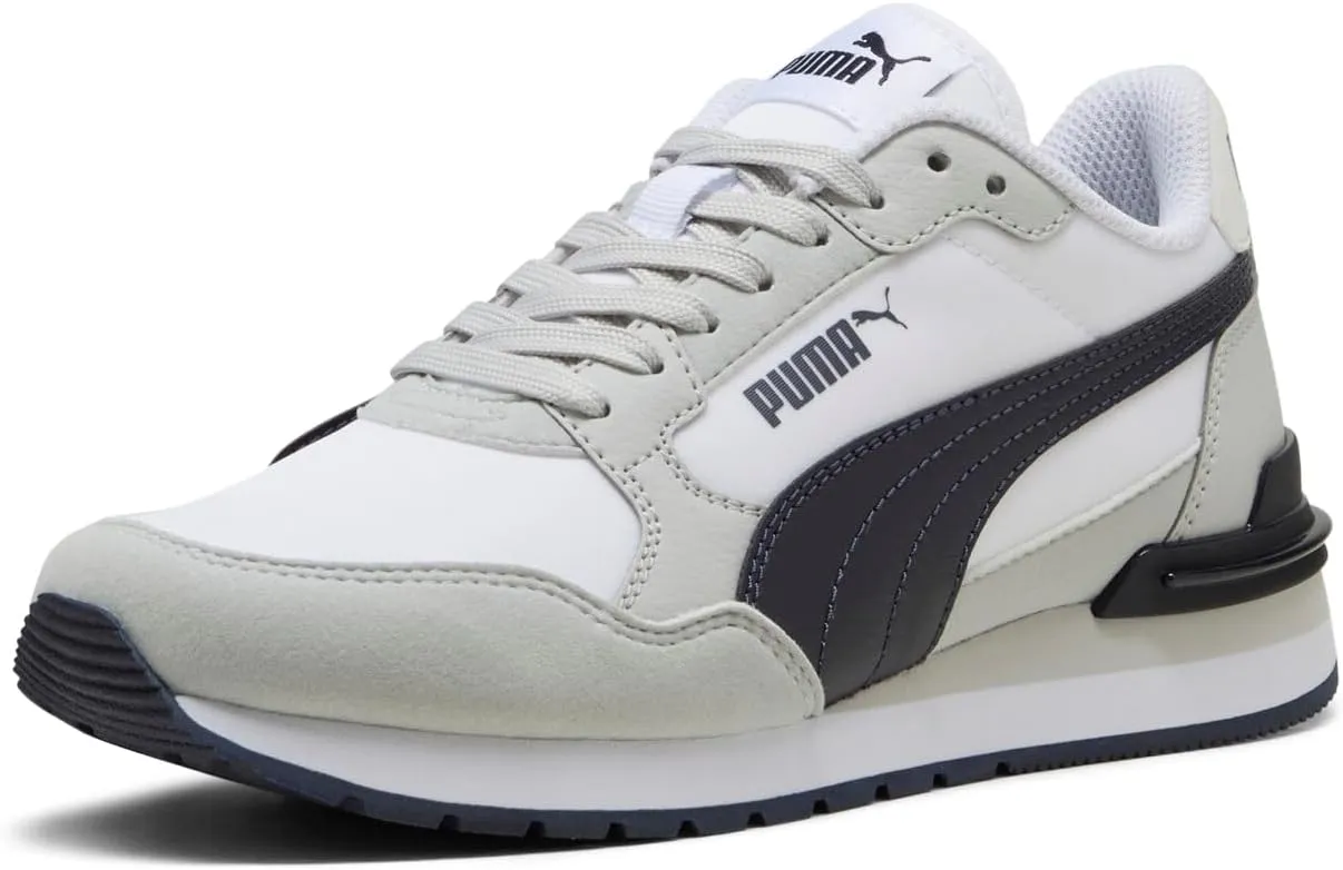 PUMA Unisex-Child Shoes ST Runner Sneaker, Dewdrop White-Turquoise Surf-Grape Mist, 5.5 US Big Kid