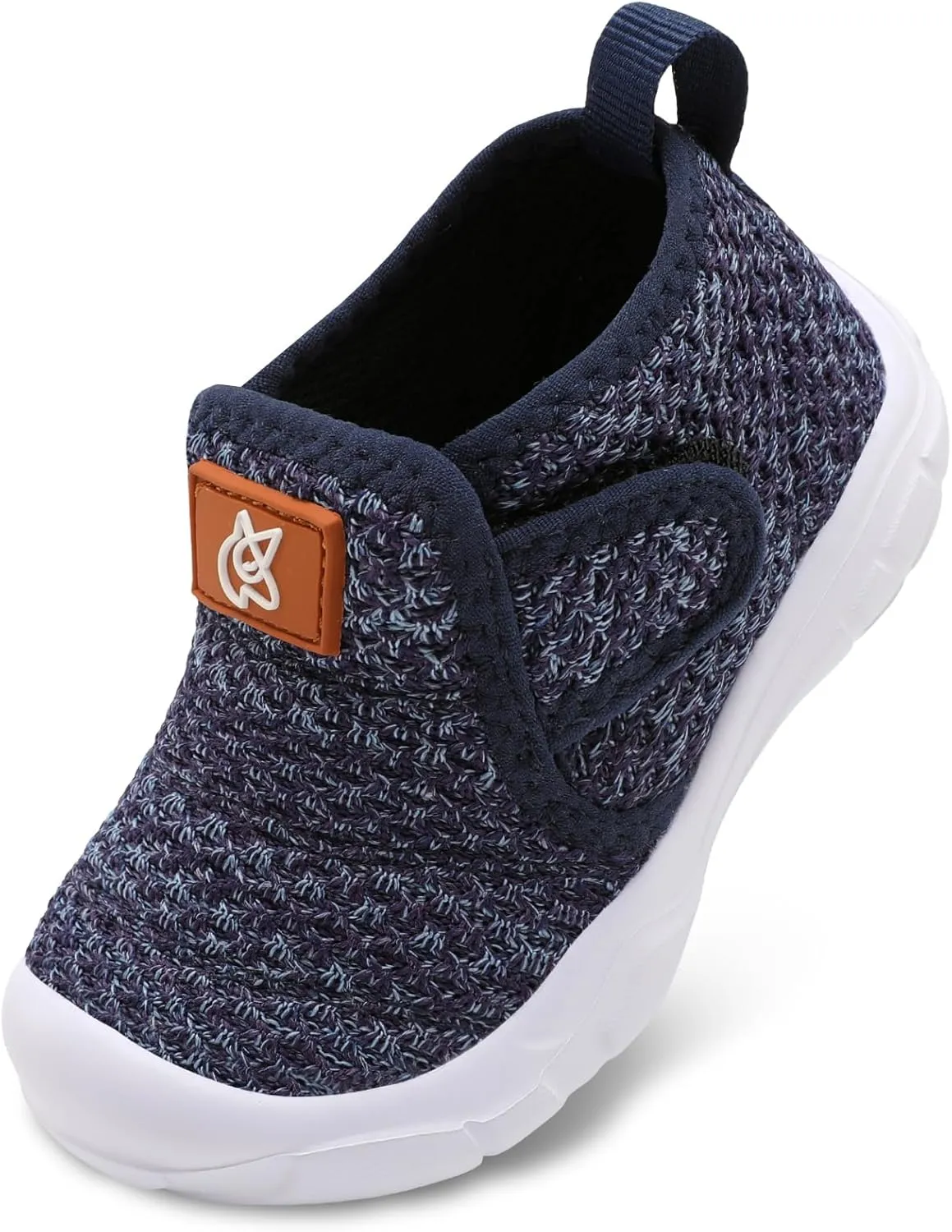 QFH Toddler Shoes Boys Girls Sneakers Comfy Barefoot Shoes Kids Adjustable Hook and Loop Walking Shoes Wide Toe Box Breathable Shoes