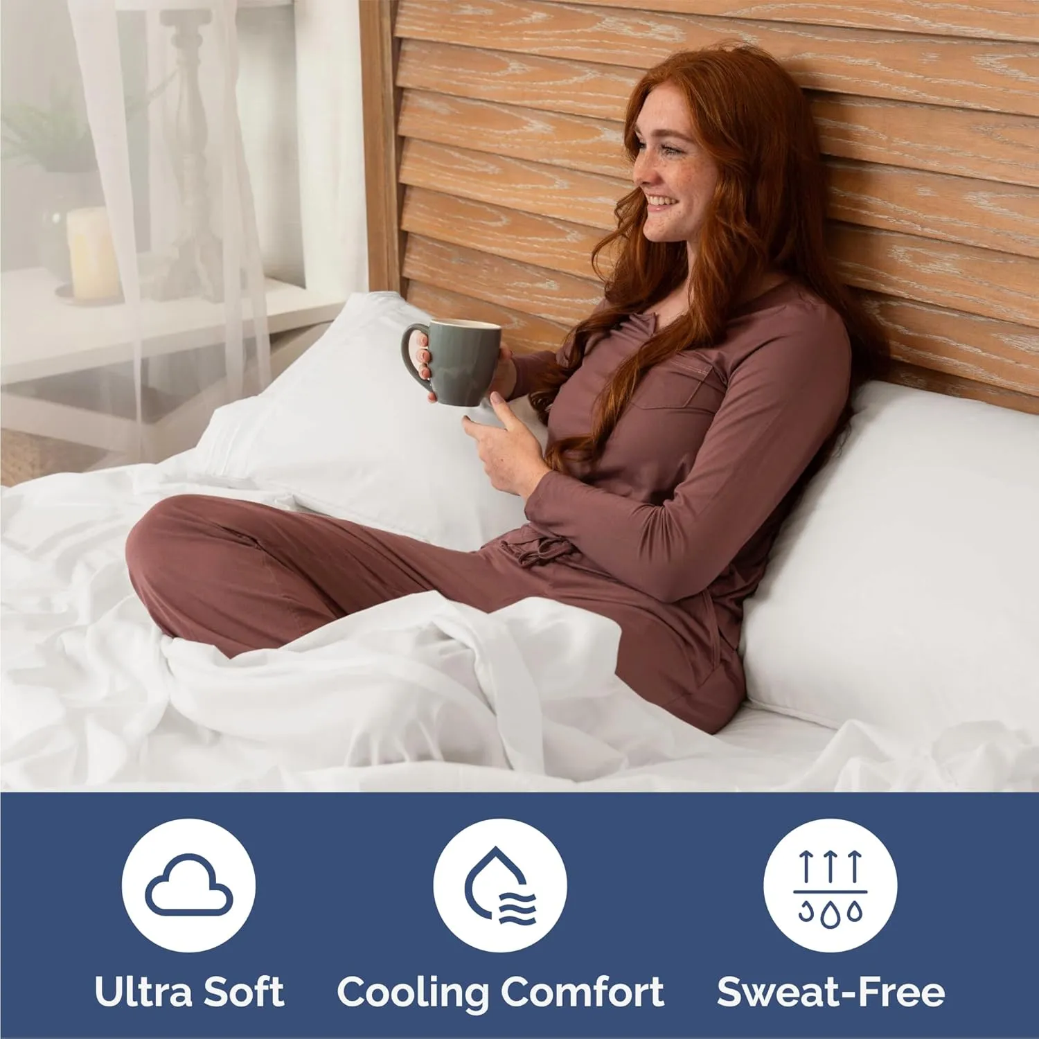 Queen 6 Piece Sheet Set - Comfy Breathable & Cooling - Soft Hotel Luxury Bedding Set with 8-16 Inch Deep Pockets - 1 Flat & 1 Fitted Sheet & 4 Pillowcases - Wrinkle Free & Easy Care - Antique White