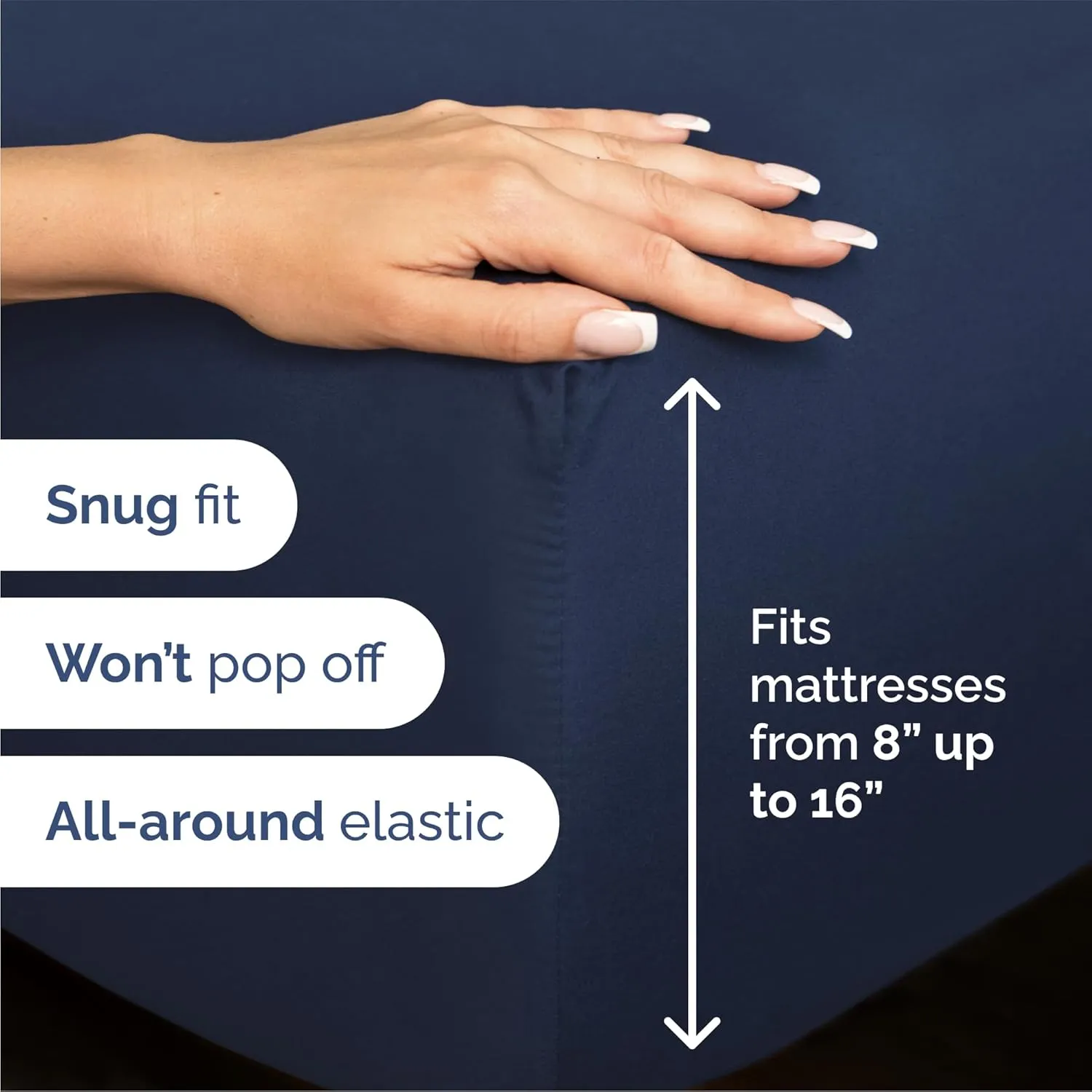 Queen Size 4 Piece Sheet Set - Comfy Breathable & Cooling Bed Sheets Set - Hotel Luxury Bedding for Women, Men, Kids, Teens, Boys & Girls - Deep Pockets, Soft and Wrinkle Free - Oeko-Tex - Navy Blue