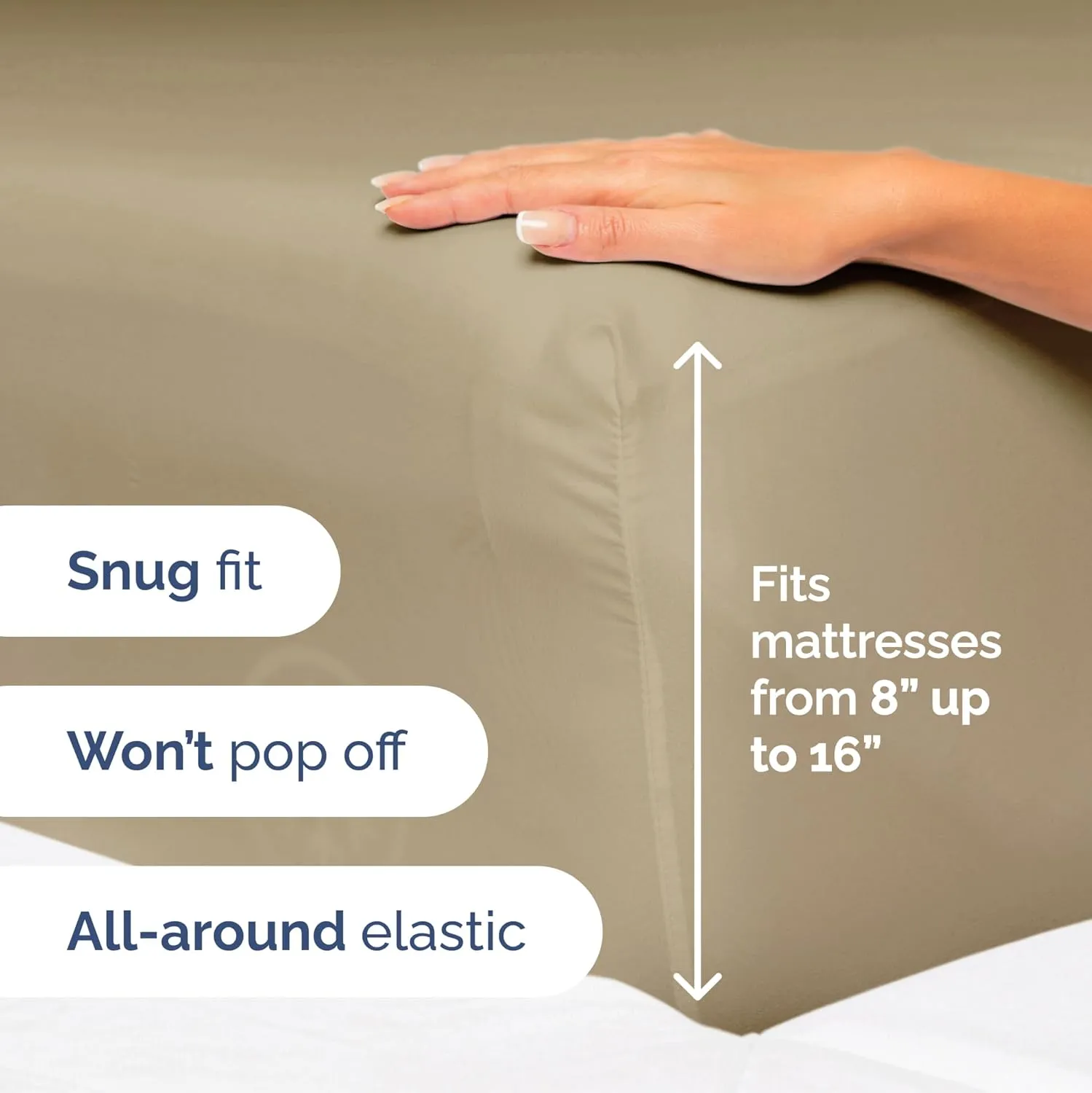 Queen Size 4 Piece Sheet Set - Extra Soft, Breathable & Cooling Sheets - Hotel Luxury Durable Bed Sheets for Women & Men - Deep Pockets, Easy-Fit & Wrinkle-Free Sheets - Light Caramel Oeko-Tex Sheets