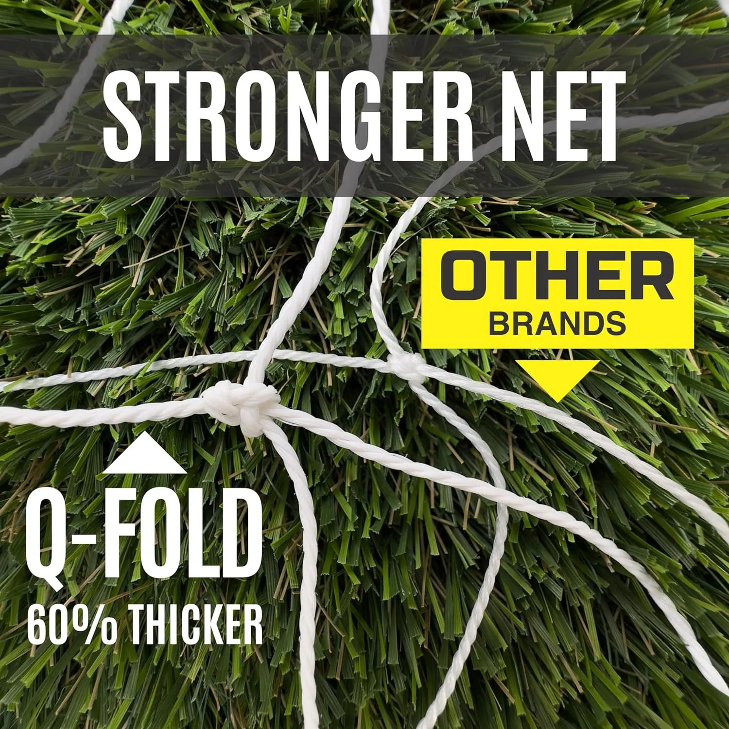 QUICKPLAY Q-Fold Match Soccer Goal | The 30 Second Folding Soccer Goal Match Standard [Single Goal] The Best Weatherproof Soccer Net for Adults & Kids