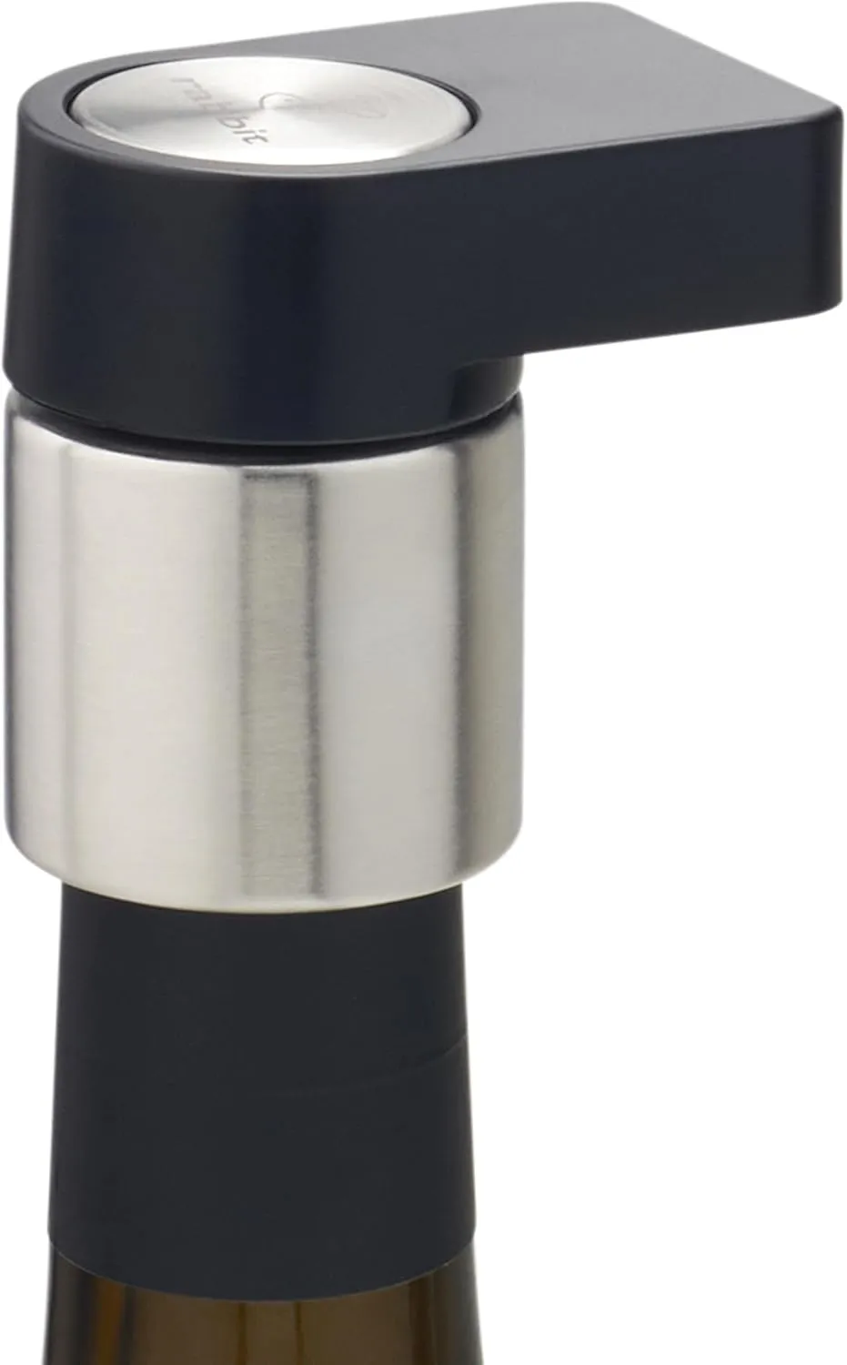 Rabbit Multifunctional Wine Bottle Stopper and Stand, Airtight Seal, Easy Crank Design, and Bottle Roll Prevention