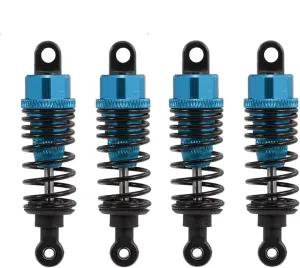 Rc Damper Shock Absorber For Redcat For HPI For HSP 1:10 4pcs 60mm Metal Shock Absorber Damper RC Car Parts Flat Car Drift For Racing Parts Accessories Replacement Use(Blue)