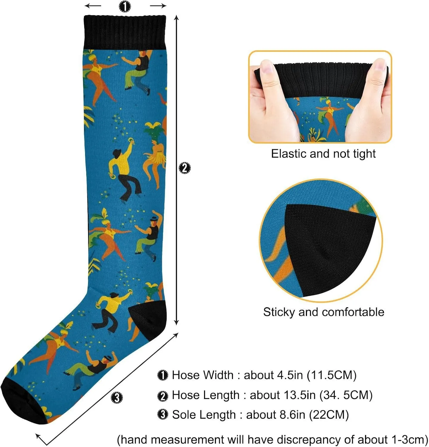 Red Glitter Print Mens Womens Crew Socks Calf Dress Socks Lightweight Comfy Long Socks 2 Pair Pack