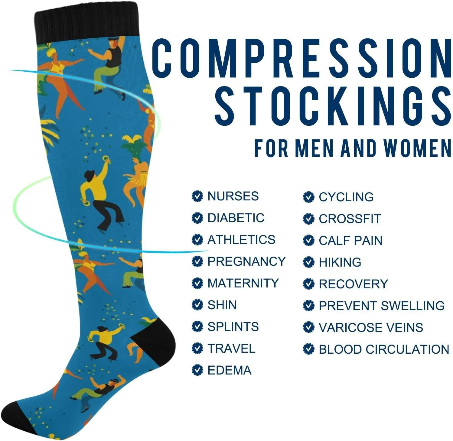 Red Glitter Print Mens Womens Crew Socks Calf Dress Socks Lightweight Comfy Long Socks 2 Pair Pack