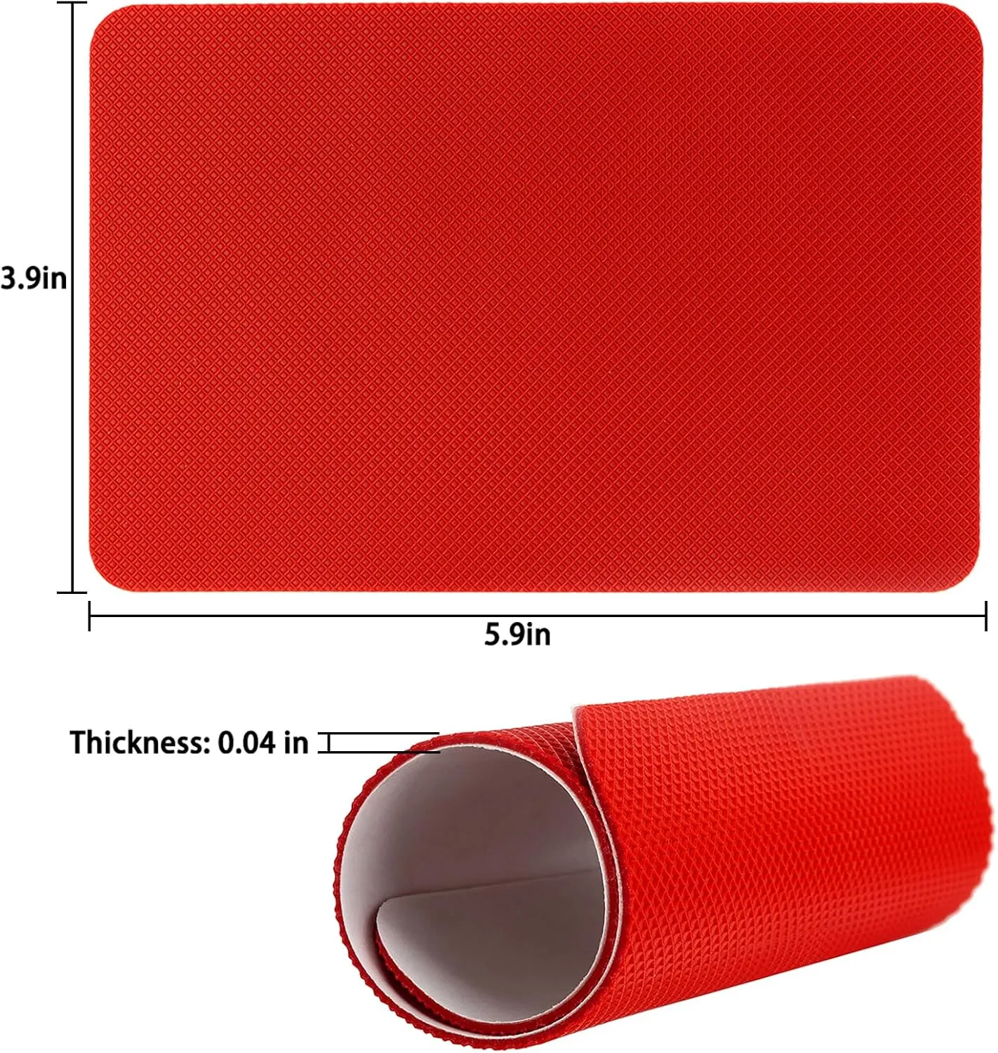 Red Sole Protectors, 4 Pcs Self-Adhesive Shoe Bottom Protector for Christian Louboutin High Heels, Silicone Anti Slip Shoe Grips Sole Guard Compatible with Louboutin Shoes (M, 6" by 4", Red)