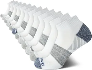 Reebok Men's Quarter Socks - 12 Pack Performance Comfort Athletic Socks - Breathable Ankle Socks for Men (6-12.5)