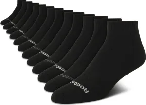 Reebok Men's Quarter Socks - 12 Pack Performance Comfort Athletic Socks - Breathable Ankle Socks for Men (6-12.5)