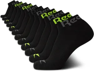 Reebok Men's Quarter Socks - 12 Pack Performance Comfort Athletic Socks - Breathable Ankle Socks for Men (6-12.5)