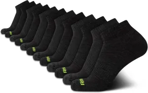 Reebok Men's Quarter Socks - 12 Pack Performance Comfort Athletic Socks - Breathable Ankle Socks for Men (6-12.5)
