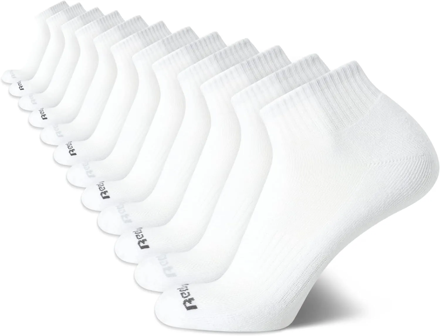 Reebok Men's Quarter Socks - 12 Pack Performance Comfort Athletic Socks - Breathable Ankle Socks for Men (6-12.5)