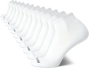 Reebok Men's Quarter Socks - 12 Pack Performance Comfort Athletic Socks - Breathable Ankle Socks for Men (6-12.5)