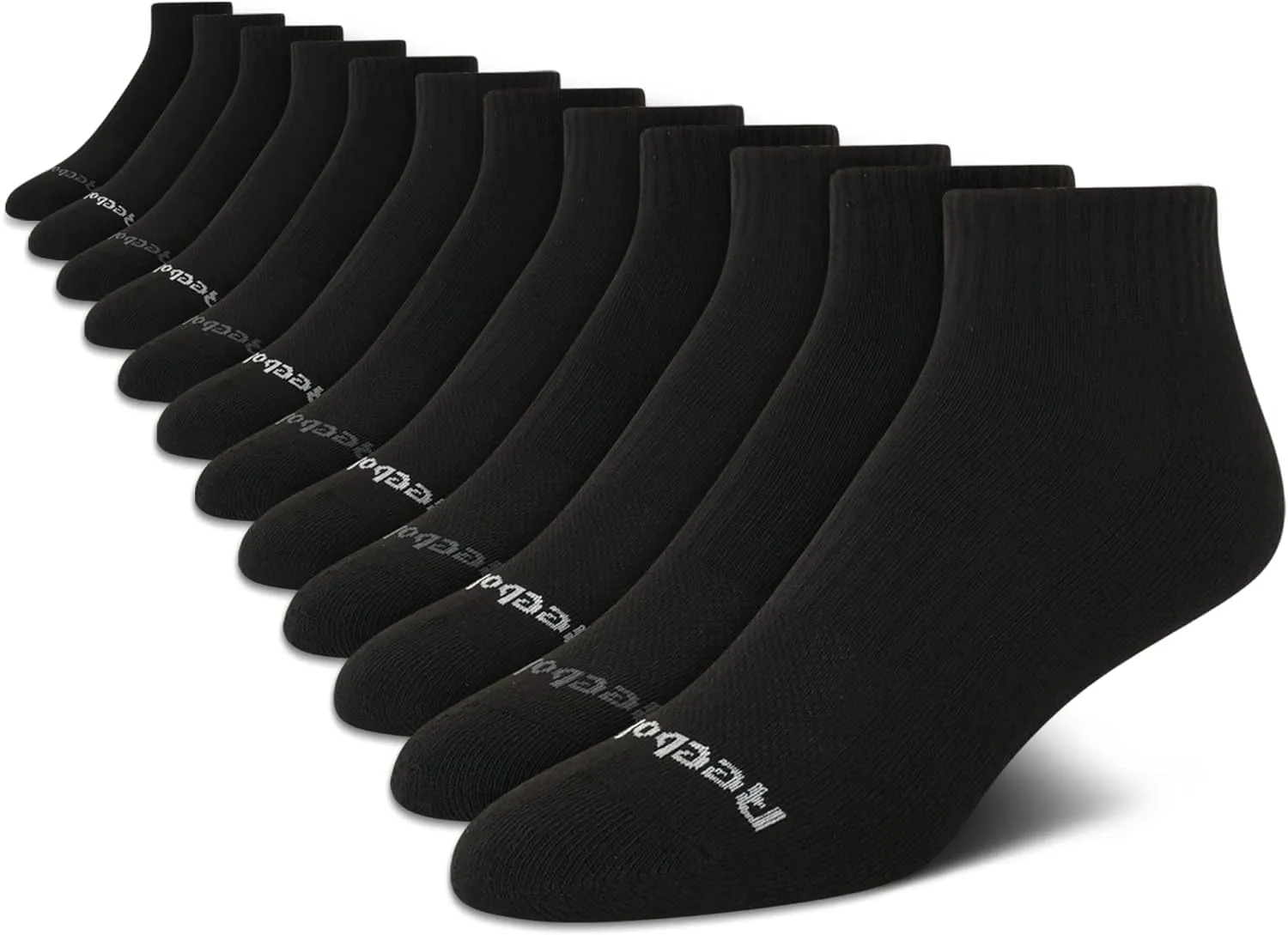 Reebok Men's Quarter Socks - 12 Pack Performance Comfort Athletic Socks - Breathable Ankle Socks for Men (6-12.5)