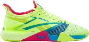 Reebok Unisex Nano Court Sneaker, Digital Lime/Aqua/Bold Pink, 12.5 US Men
