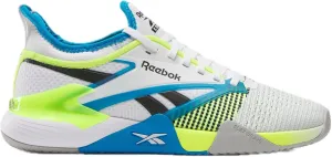 Reebok Unisex Nano Court Sneaker, White/Digital Lime/Aqua, 8 US Men