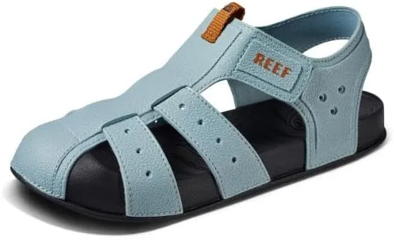 REEF Kids' Water Beachy Fisherman Sandal, Water Friendly, Adjustable Velcro Strap, Closed Toe