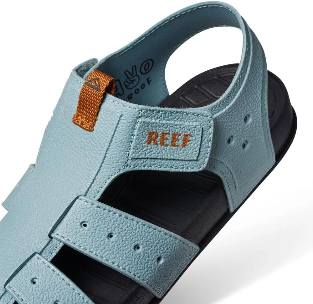 REEF Kids' Water Beachy Fisherman Sandal, Water Friendly, Adjustable Velcro Strap, Closed Toe